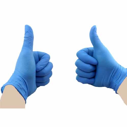 Gants jetables nitrile - bleu - taille L - 100 pièces - sans poudre - sans  latex !